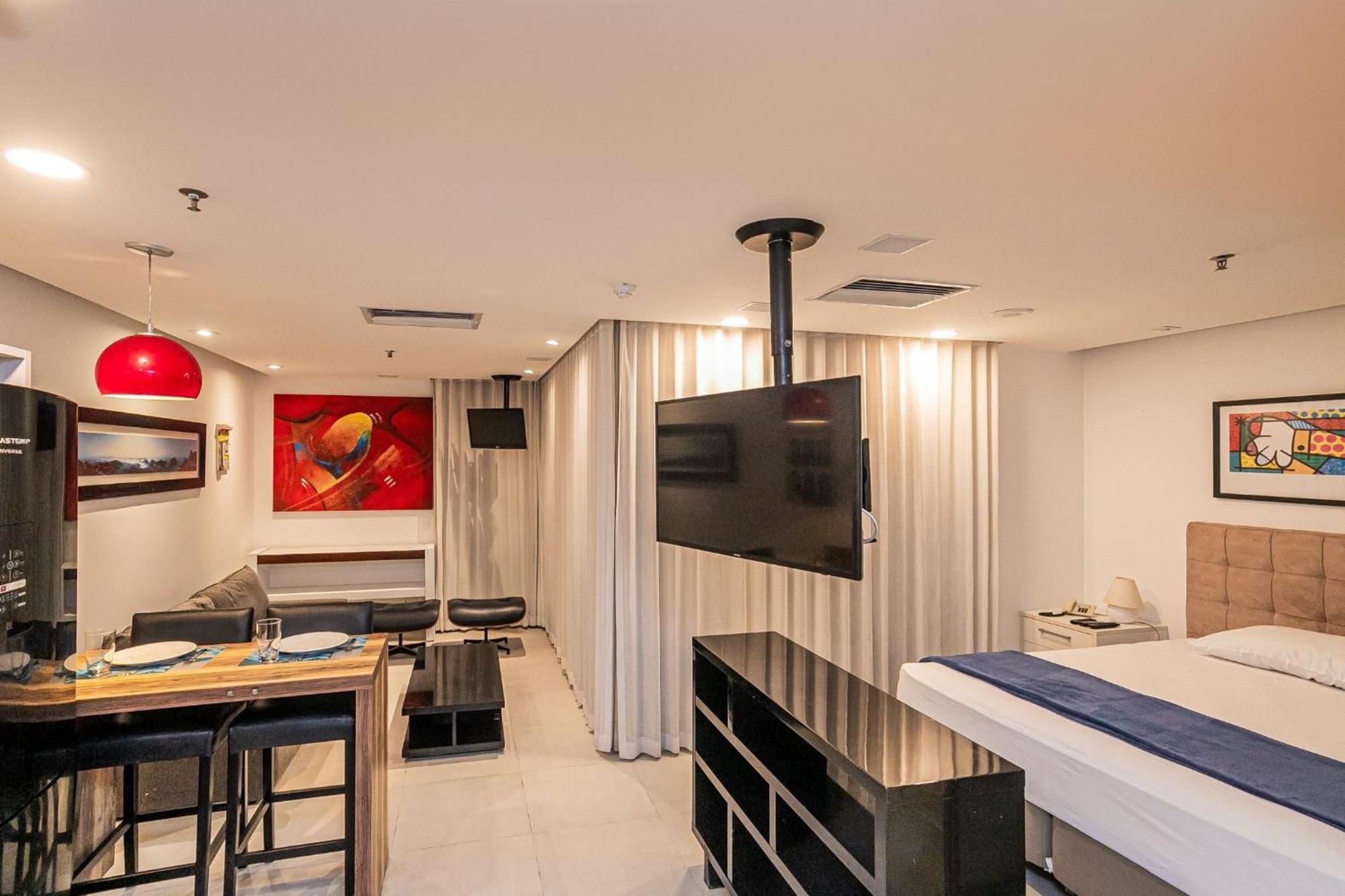 Flat Com Servico E Lazer Com Vista O Mar Da Barra Da Tijuca Apartamento *